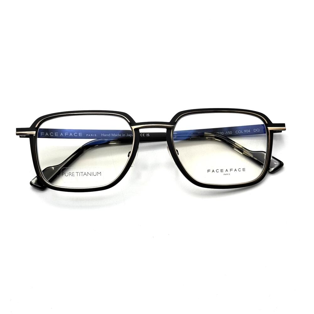 Face a Face Eyeglasses Frames EIFFEL 3 COL. 904 Men Black/Gold Frame 54-20-150mm